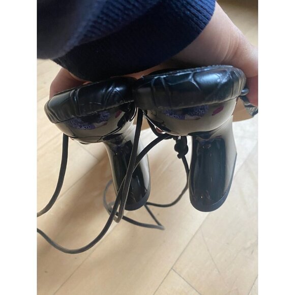 CIRCUS NY Sam Edelman BNWOT "Blanche" lace up strappy heels black sz 7.5 - Picture 6 of 10